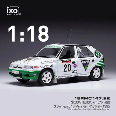 Obrázok produktu pre Škoda Felicia Kit Car #20 S.Blomqvist/B.Melander RAC Rally 1995 IXO 1:18