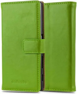 Obrázek produktu pro Cadorabo pouzdro pro Sony Xperia Z5 Protective Cover in Green Kryt na mobilní telefon Pouzdro typu kniha Pouzdro Luxury