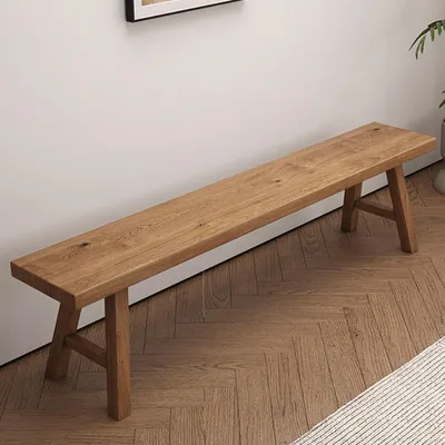 Immagine prodotto di Panca in legno, 140 cm, stile rustico da campagna, ideale per ingresso, bagno o esterno, dimensioni 140x26x45 cm