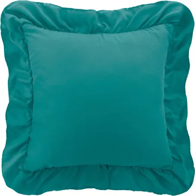 Zdjęcie produktu dla Poszewka dekoracyjna 40x40 cm Ruffy Turkusowa z Mikrofibry
