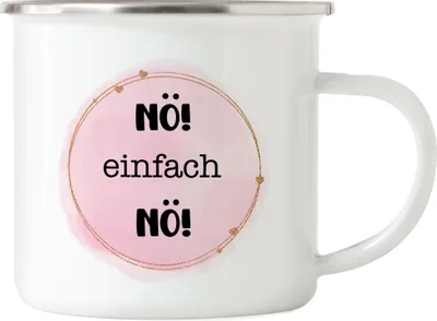 Produktbild von Nö! Einfach Nö! Emaille Tasse Lustig Sarkasmus Büro Mitarbeiterin Kollegin Geschenk Beste Freundin