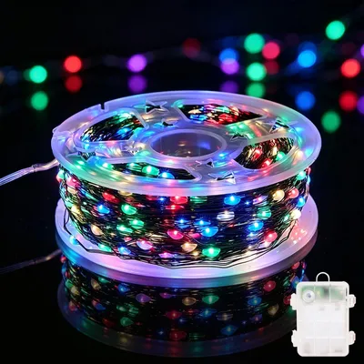 Productafbeelding van 30 m 300LED kerstlichtjes op batterijen met 8 lichtmodi