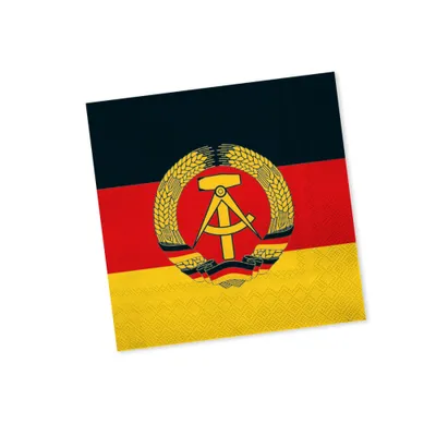 Produktbild von 1 PACKUNG MIT 20 MOTIV DDR SERVIETTEN 3lg. Deko