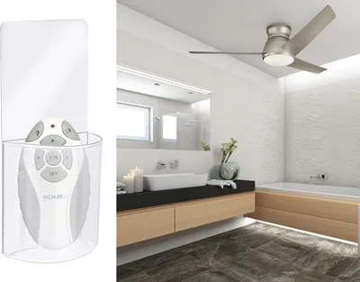 Produktbild von Deckenventilator mit Licht und Fernbedienung Ø 152cm - IP44 für Bad und Outdoor