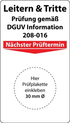 Produktbild von Set mit 100 Grundmarkierungen für Leiter- und Treppenprüfungen