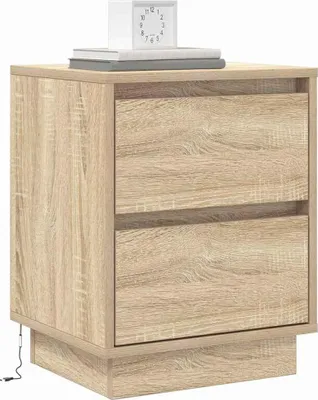 Produktbild von vidaXL Nachttisch 2 pcs Sonoma-Eiche 39 x 34,5 x 50 cm Holzwerkstoff