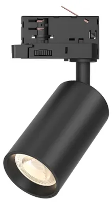 Image de Braytron Spot LED triphasé sur rail noir Spot sur rail pivotant et orientable Douille GU10