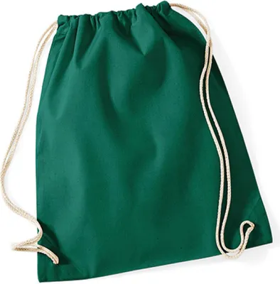 Produktbild von Westford Mill W110 | Baumwoll Gymsac / Turnbeutel | 37 x 46 cm - Farbe: Bottle Green - Größe: 37 x 46 cm