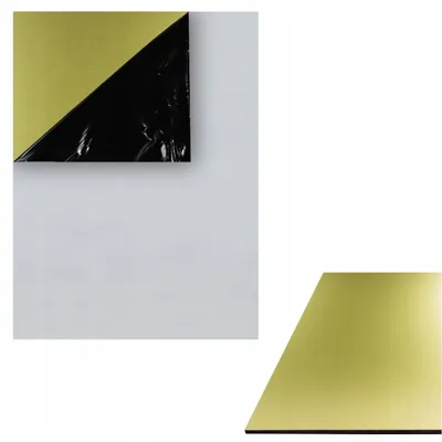 Produktbild von Aluverbundplatte Gold Gebürstet 40x60 cm 3mm ACP ACM Platte Alu Werbeschild Zuschnitt Metallic Optik