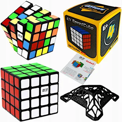 Produktbild von QiYi Qiyuan W2 Speedcube 4x4x4 Logikwürfel mit Ständer