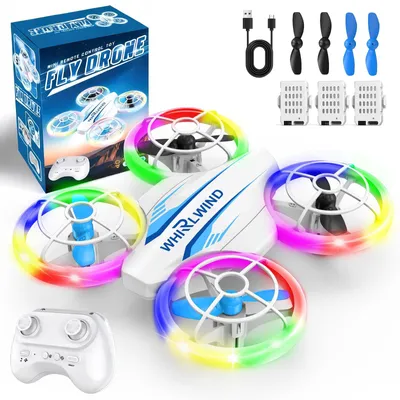 Produktbild von Mini Drohne für Kinder Drohne Spielzeug ab 6+ Jahre, RC Flugzeug Spielzeug Quadrocopter Drone für Kinder und Anfänger mit 3 Akkus, LED Lichter Indoor Outdoor Geschenk für Jungen Mädchen