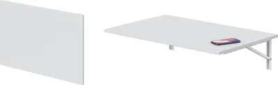 Image de Klapptisch >Wandklapptisch< in Artik Weiß, Holzwerkstoff - 78x21x50cm (BxHxT)