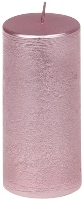 Produktbild von Stumpenkerze "Rustic-Glanz" Antikrosa 120/58 mm