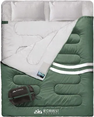 Obrázok produktu pre Dvojlôžko pre dospelých – 2 osoby, zimné kempingové lôžko – extra široké a teplé – veľkosť Queensize XL