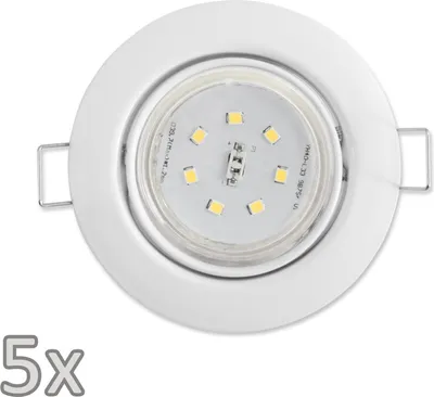 Produktbild von Einbauleuchten-Set McShine 5xRahmen 5xLED-Strahler GU10 3W 300 lm weiß