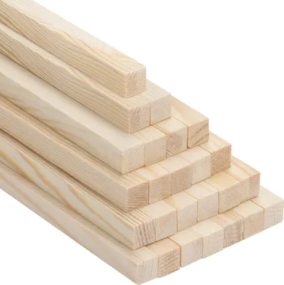 Produktbild von Belle Vous Quadratische Holzstäbchen zum Basteln aus Naturholz (25 Stk) – Holzstäbchen 30 cm x 12,6-13,2 mm – Extra Langer Unbehandelter Starker Holz
