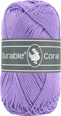 50g Strick- u. Häkelgarn Durable Coral Uni Baumwollgarn Sommergarn 269 helllila