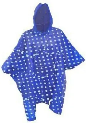 Produktbild von Fahrrad Regenponcho Quality Blue blau mit hellen Punkten Rad Freizeitzubhör Filmer 46859