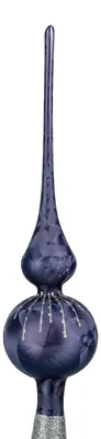 Produktbild von Weihnachtsbaumspitze | Groß 35cm in "Ice Graphit Silber Regen"