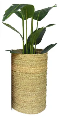 Produktbild von Dekorativer, zylindrischer Pflanzkasten aus Weide, ohne Boden, Durchmesser 40 cm, Höhe 63 cm