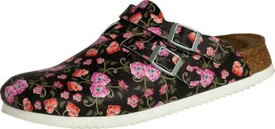 Produktbild von Birkenstock Kay SL Pantolette Blooming Roses Black schmale Weite Gr. 36