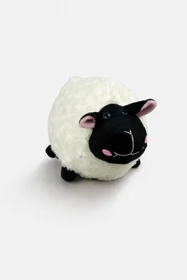 Produktbild von Plüschtier Schaf 30 cm weiß rund – Weiches Kuscheltier, Stofftier