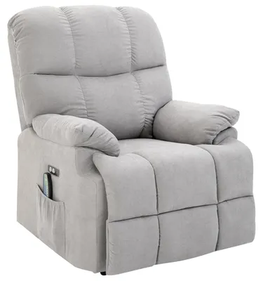 Produktbild von HOMCOM Massagesessel mit Aufstehhilfe Relaxsessel Fernsehsessel USB Grau