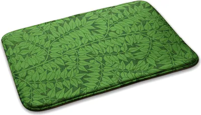 Produktbild von Teppich Wohnzimmer Schlafzimmer Modern - 90 cm x 60 cm - Blätter Auf Grünem Hintergrund