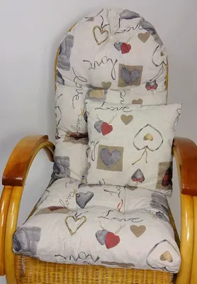 Produktbild von Auflage / Polster für Schaukelstuhl , Liegestuhl , Ersatzpolster Gr. 130 x 50 x 12 cm + Zierkissen 40 x 40 cm Stoff Stoff Mirha Leinen Love