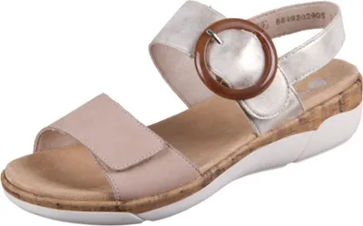 Produktbild von Remonte Damen Sandale schick und strapazierfähig mit Klettverschluss R6853, Größe:38 EU, Farbe:Beige