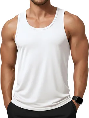 Produktbild von Herren-Tanktop aus Baumwolle, weiß, Größe 3XL
