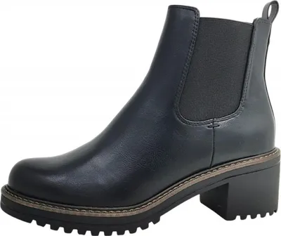 Image de Chaussures de ville pour femmes Marco Tozzi, bottines, fermeture éclair, modèle noir, style décontracté