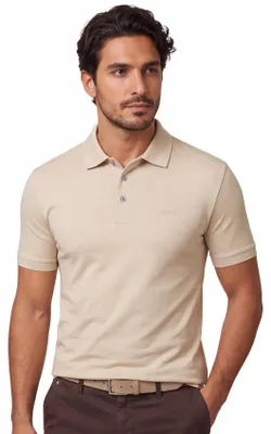 Produktbild von Boss Black Palosh Polo beige Jersey Slim Fit