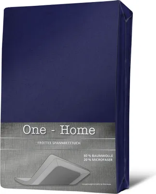 Produktbild von Spannbettlaken FROTTEE 90x200 cm - 100x200 cm navy blau Spannbetttuch Bettlaken