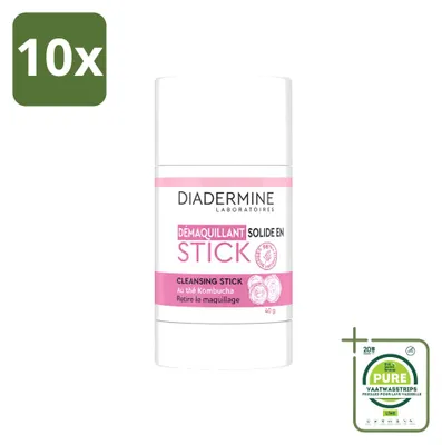 Immagine prodotto di 10 stick di Diadermine Essential Care per la pulizia del viso, formulati con kombucha - 40 g ciascuno - confezione grande - 10 pezzi