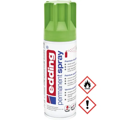 Obrázok produktu pre Edding Permanentný akrylový lak v spreji Premium v žltozelenej matnej farbe 200 ml
