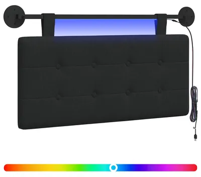Produktbild von Hängendes Kopfteil Mit LED Licht Schwarz Stoff
