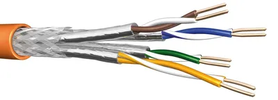 Produktbild von Draka Installationskabel UC900 SS23 B2ca+ Cca Cat. 7 S/FTP PiMF halogenfrei orange - Verlegekabel - Netzwerk