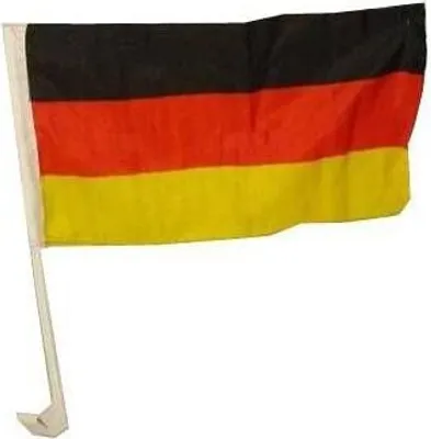 Produktbild von Idena 8310097 - Autofahne Deutschland, Größe 30 x 45 cm, Nationalflagge, schwarz, rot, gold, Fensterfahne, WM, Weltmeisterschaft, EM, Europameisterschaft, Fußball, Handball, Fanartikel, Autofenster