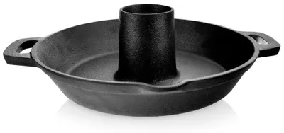 Zdjęcie produktu dla Garnek do pieczenia kurczaka – żeliwny – 28 cm – do kuchenek gazowych i indukcyjnych – czarny