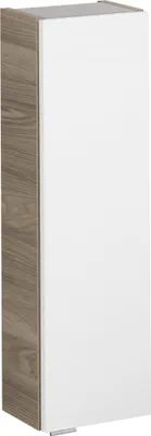 Produktbild von FACKELMANN Hängeschrank LUXOR / Badschrank mit Soft-Close-System / Maße (B x H x T): ca. 20 x 68 x 16 cm / Schrank fürs Badezimmer mit 1 Tür / Türanschlag rechts / Korpus: Braun hell / Front: Weiß