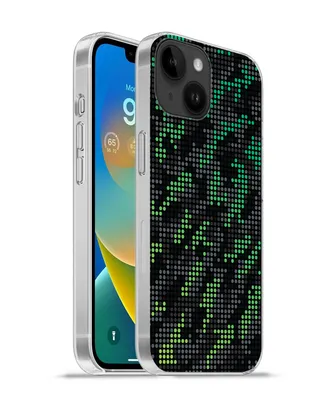 Produktbild von MuchoWow® Handyhülle Schutzhülle Hülle für Apple iPhone 14 - Softcase Camouflage-Muster aus grünen und grauen Punkten Silikon Softcase Handy Hülle - Mobiltelefonhülle