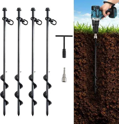 Produktbild von Famanu Grundanker Set 4 Stück - 40 cm für Zelt, Pavillon und Gartenmöbel