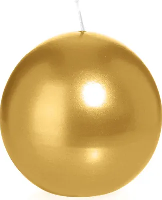 Produktbild von Wiedemann Kerzen Kugelkerzen Gold Ø 70 mm, 12 Stück, rußarm, tropffrei, hochwertiger Docht