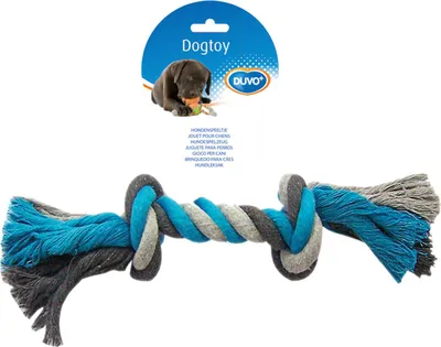 Immagine prodotto di Gioco per cani Duvo+ Knot Cotone grigio/blu, dimensioni: 35 cm