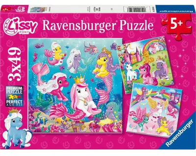 Image de Puzzle pour enfants Ravensburger « Mondes enchantés » : 3 x 49 pièces ! 12004354