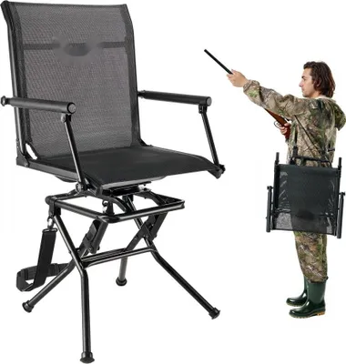 Produktbild von Campingstuhl Faltstuhl 360° Drehbar - Anglerstuhl für Camping und Angeln - Jagdstuhl Ideal für Outdoor-Aktivitäten