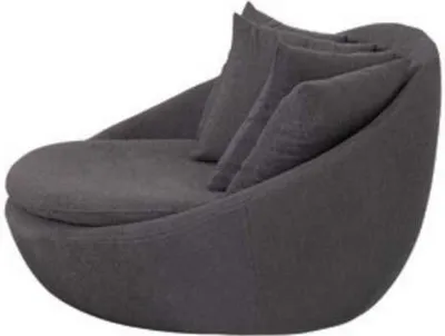 Immagine prodotto di Poltrona Imbottita Seduta Design Moderno Grigio Lounge Lusso Soggiorno Club