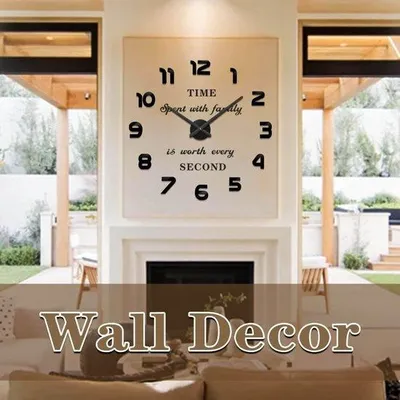 Image de Horloge murale moderne - Autocollants 3D pour la décoration de la maison et du bureau