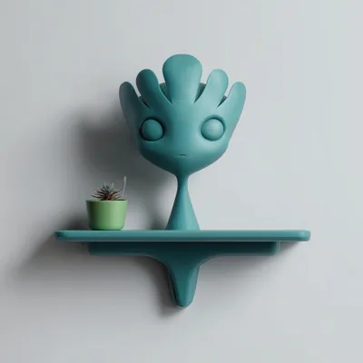 verspieltes Fantasyfiguren-Wandregal – Decords Wandregal, Produktansicht 1